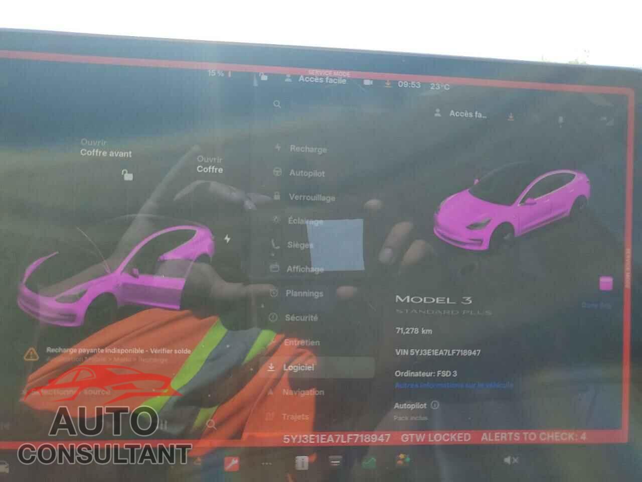 TESLA MODEL 3 2020 - 5YJ3E1EA7LF718947