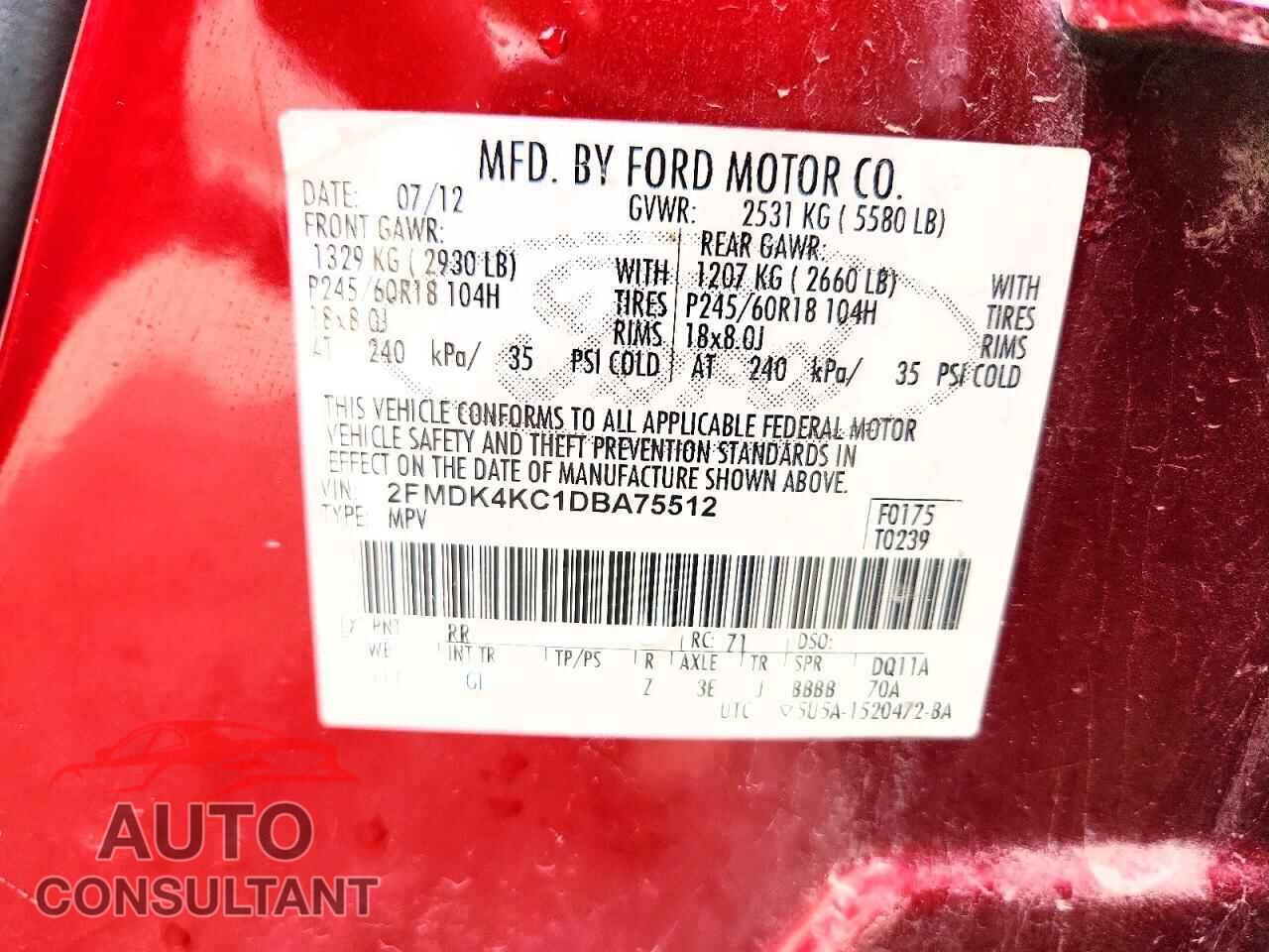 FORD EDGE 2013 - 2FMDK4KC1DBA75512