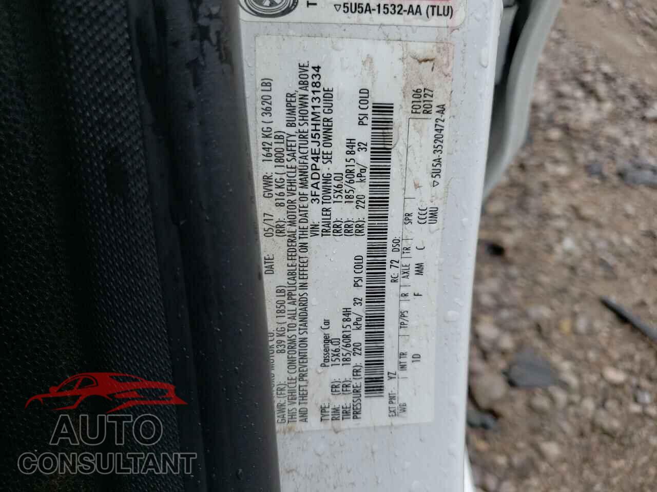 FORD FIESTA 2017 - 3FADP4EJ5HM131834