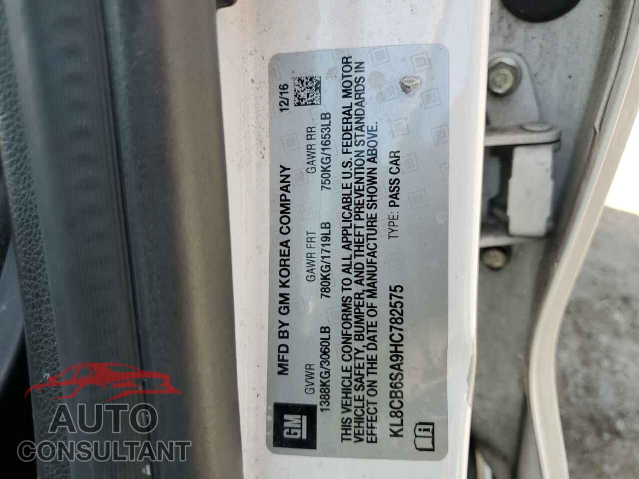 CHEVROLET SPARK 2017 - KL8CB6SA9HC782575
