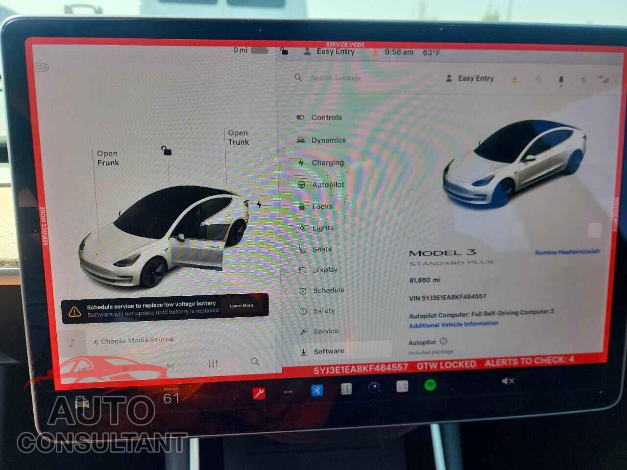 TESLA MODEL 3 2019 - 5YJ3E1EA8KF484557
