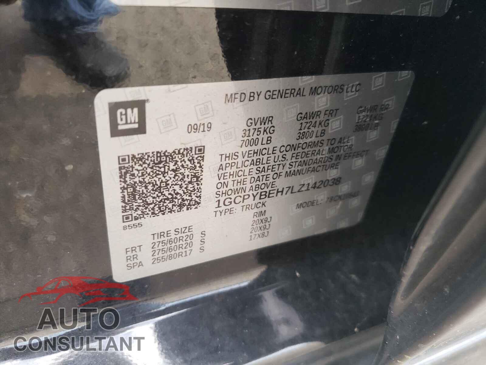 CHEVROLET SILVERADO 2020 - 1GCPYBEH7LZ142038