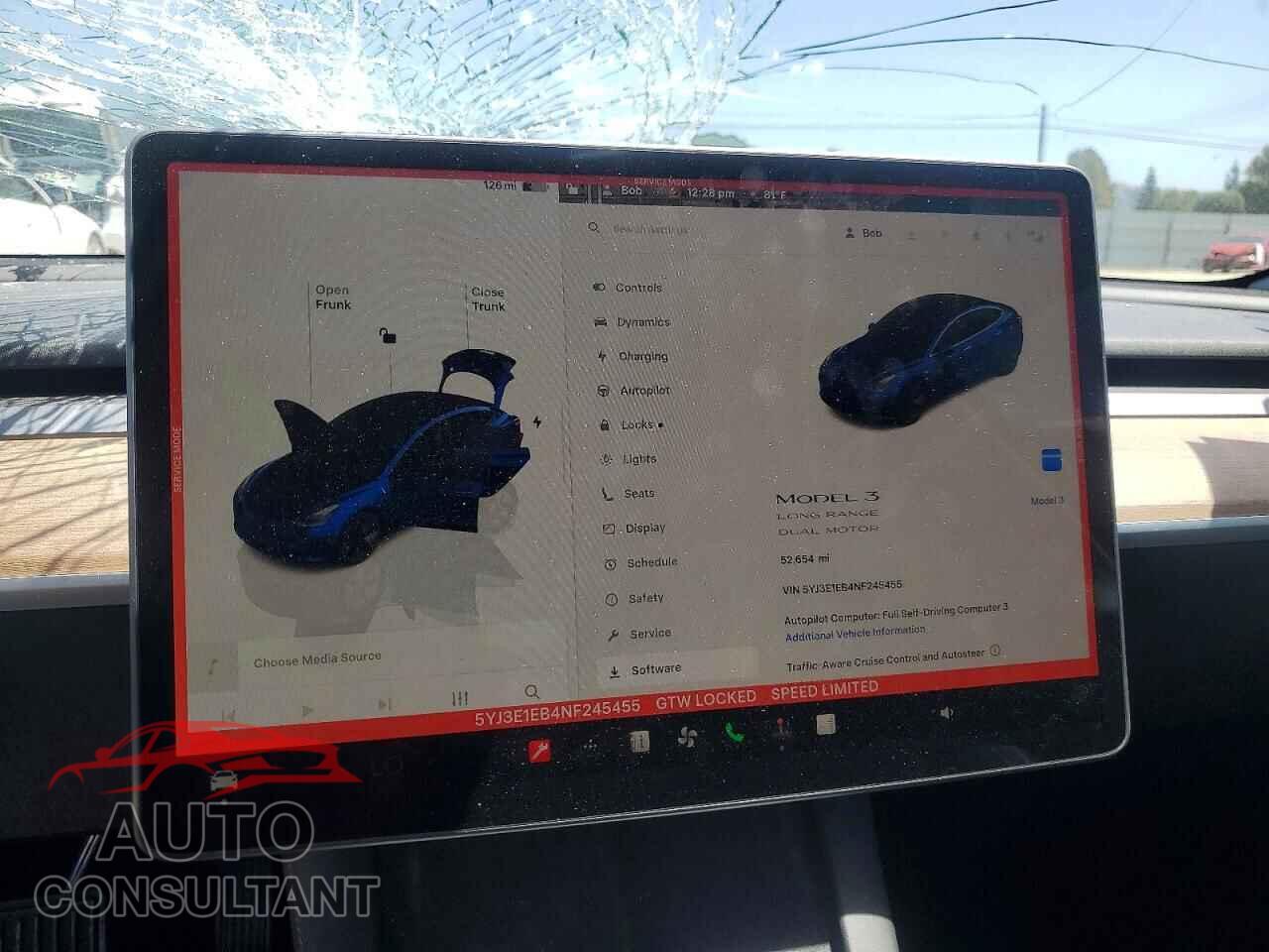 TESLA MODEL 3 2022 - 5YJ3E1EB4NF245455