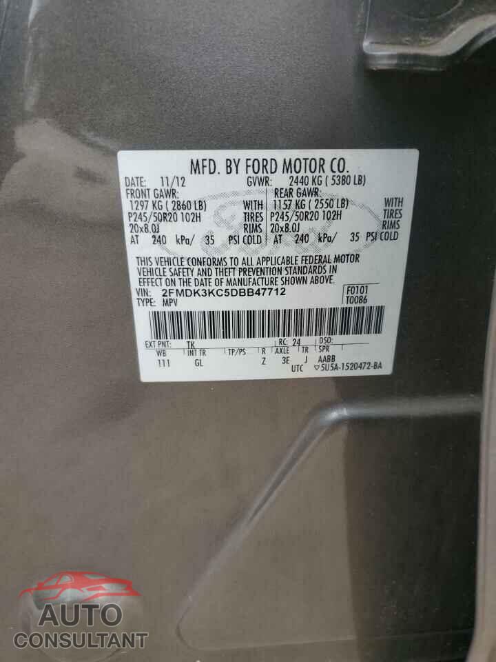 FORD EDGE 2013 - 2FMDK3KC5DBB47712