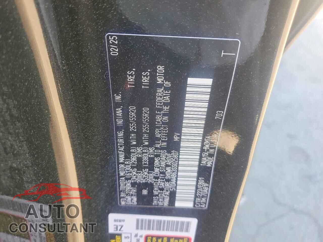 LEXUS UNKNOWN 2025 - 5TDAAAB63SS025807
