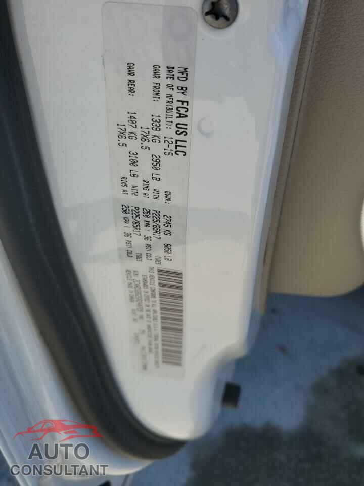 DODGE CARAVAN 2016 - 2C4RDGBG2GR240729