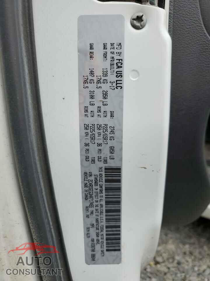 DODGE CARAVAN 2017 - 2C4RDGEG3HR717455