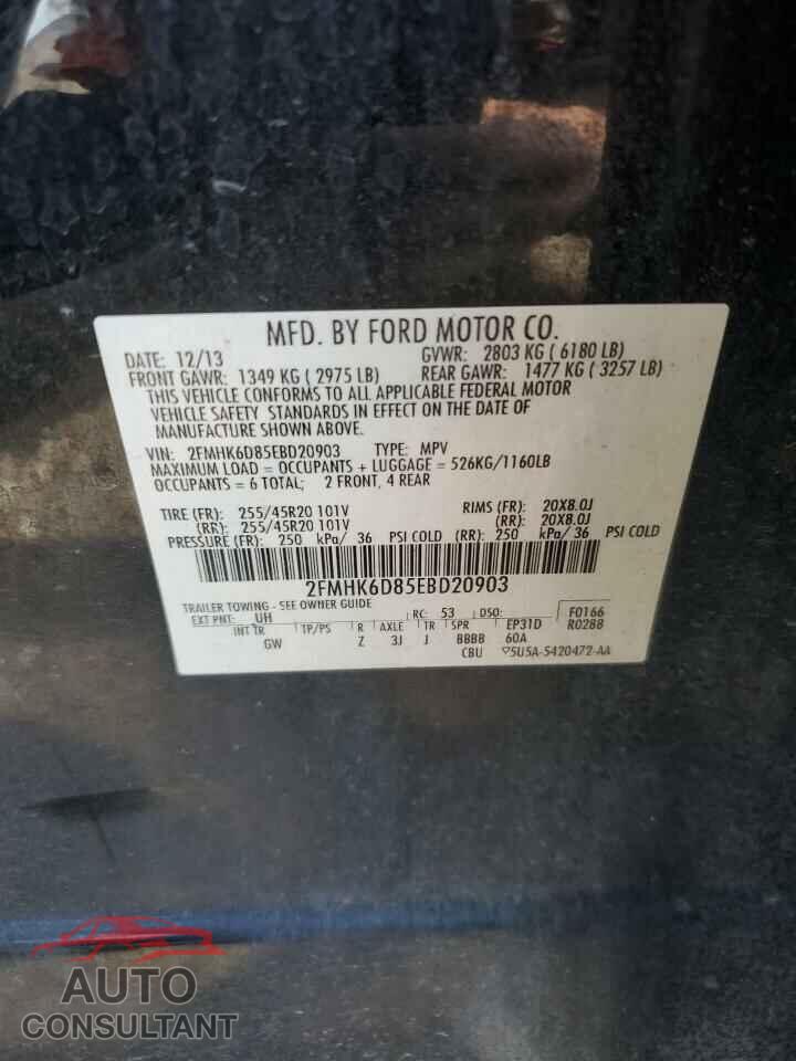 FORD FLEX 2014 - 2FMHK6D85EBD20903