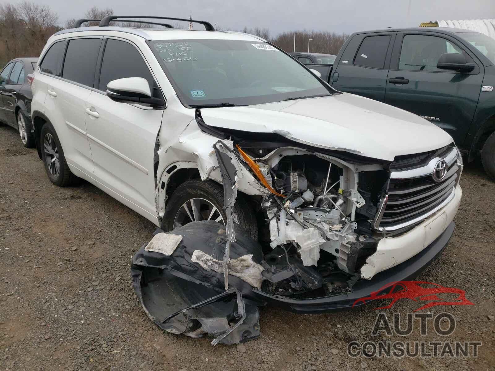TOYOTA HIGHLANDER 2016 - 5TDJKRFH7GS334517