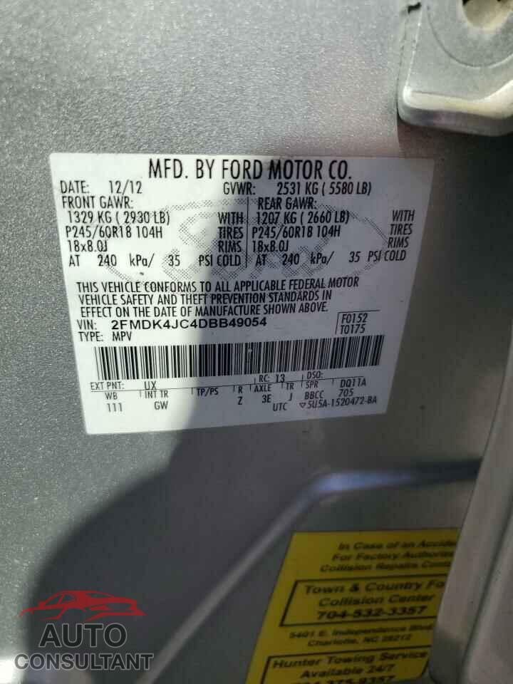 FORD EDGE 2013 - 2FMDK4JC4DBB49054