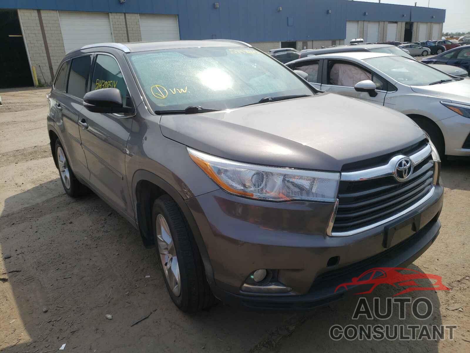 TOYOTA HIGHLANDER 2016 - 5TDDKRFH9GS299573