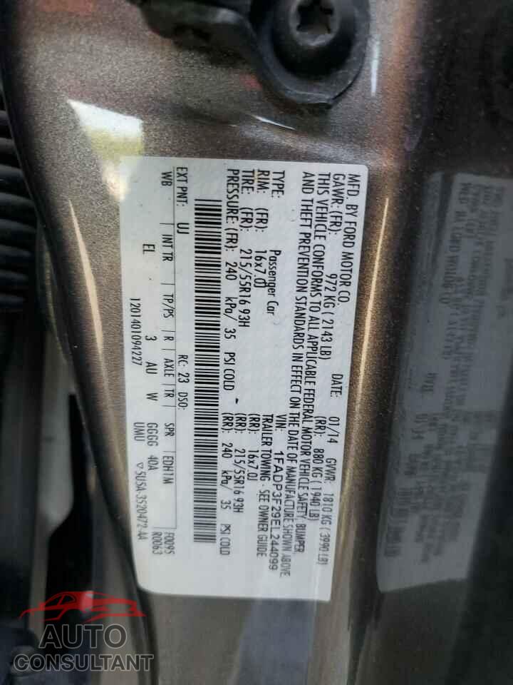 FORD FOCUS 2014 - 1FADP3F29EL244099