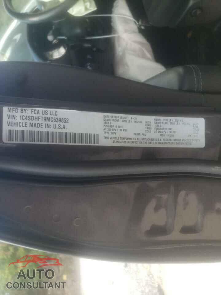 DODGE DURANGO 2021 - 1C4SDHFT9MC639852