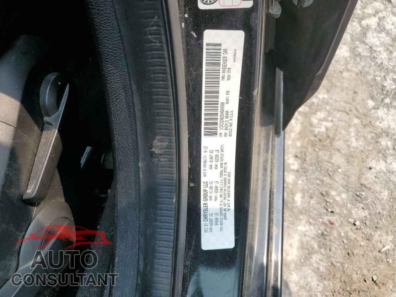 DODGE AVENGER 2013 - 1C3CDZAB3DN664568
