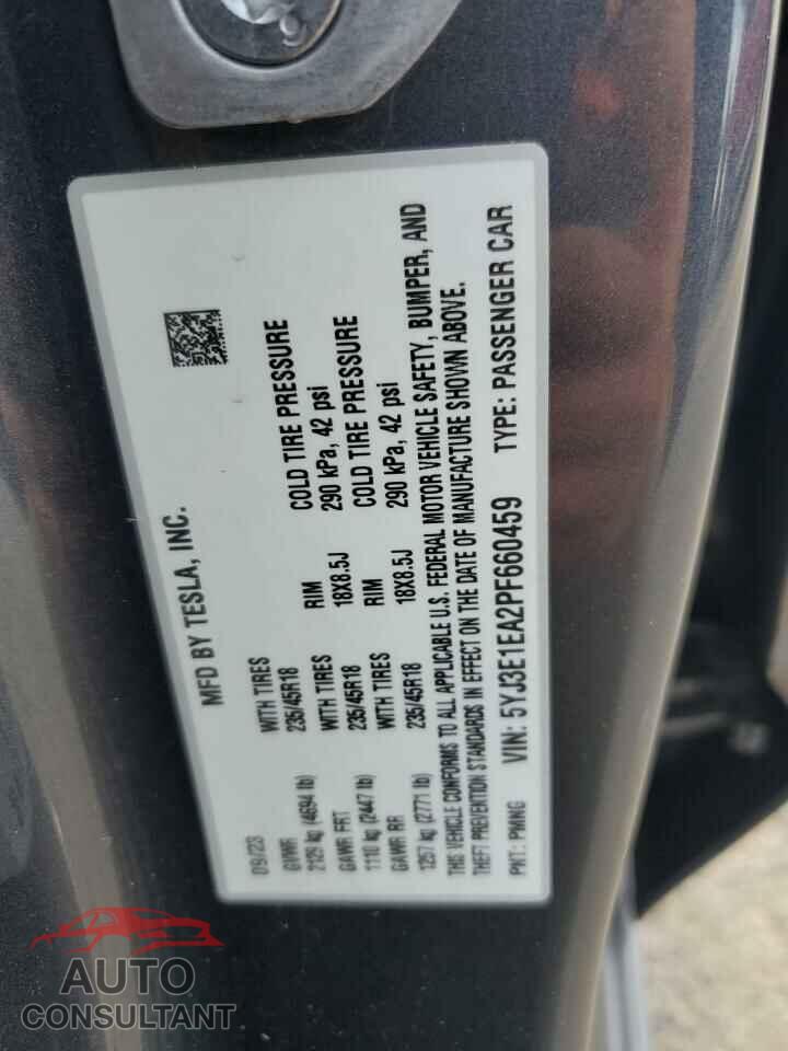 TESLA MODEL 3 2023 - 5YJ3E1EA2PF660459