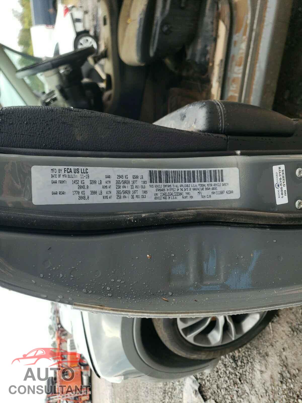 DODGE DURANGO 2020 - 1C4RDJDG4LC223041