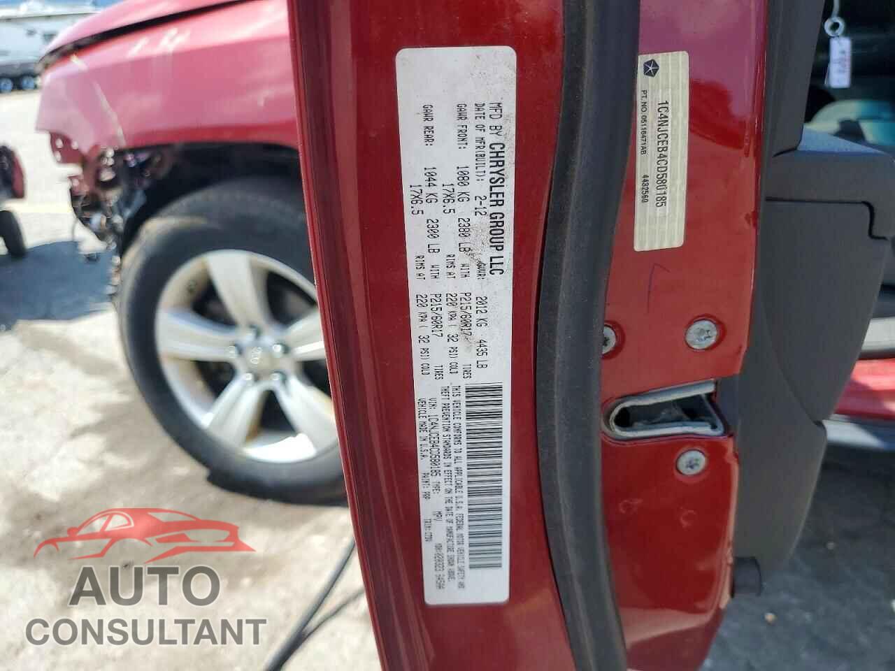 JEEP COMPASS 2012 - 1C4NJCEB4CD580185