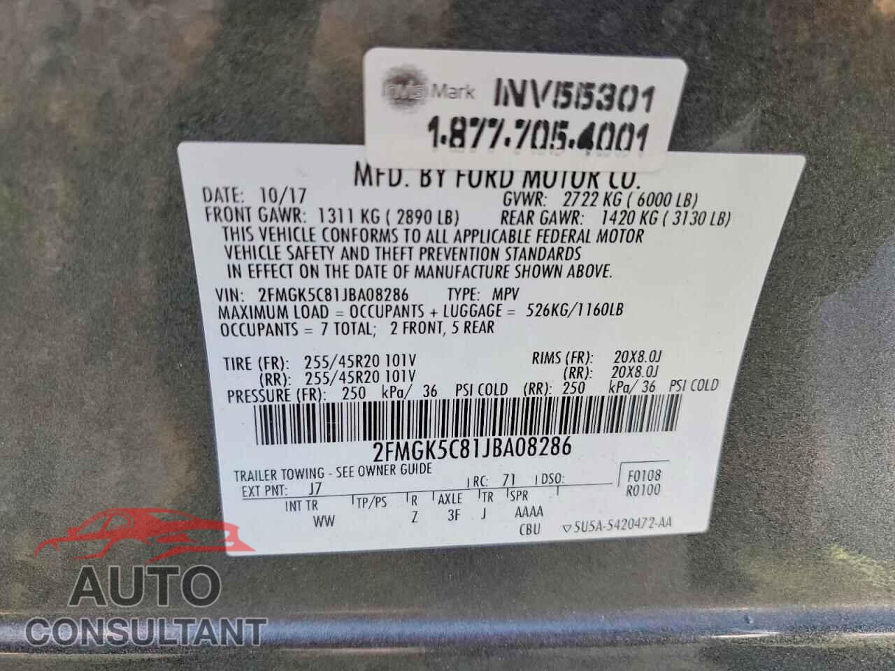FORD FLEX 2018 - 2FMGK5C81JBA08286