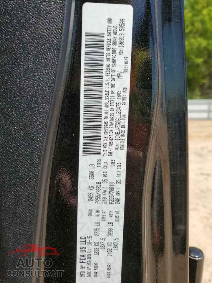 JEEP WRANGLER 2016 - 1C4BJWEG2GL125475