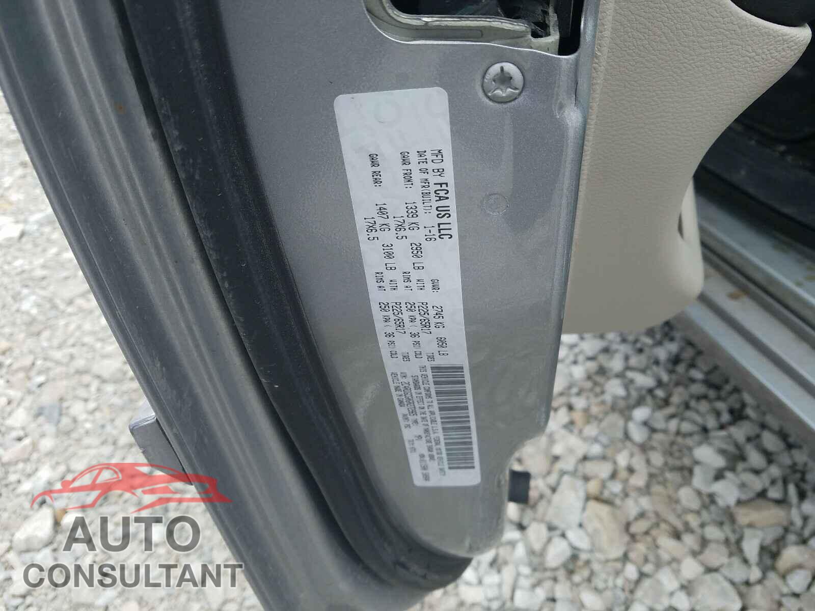 DODGE CARAVAN 2016 - 2C4RDGCG0GR272965