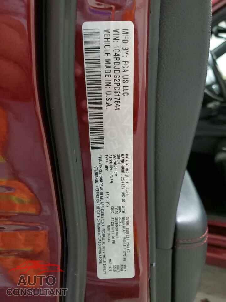 DODGE DURANGO 2023 - 1C4RDJDG2PC617644