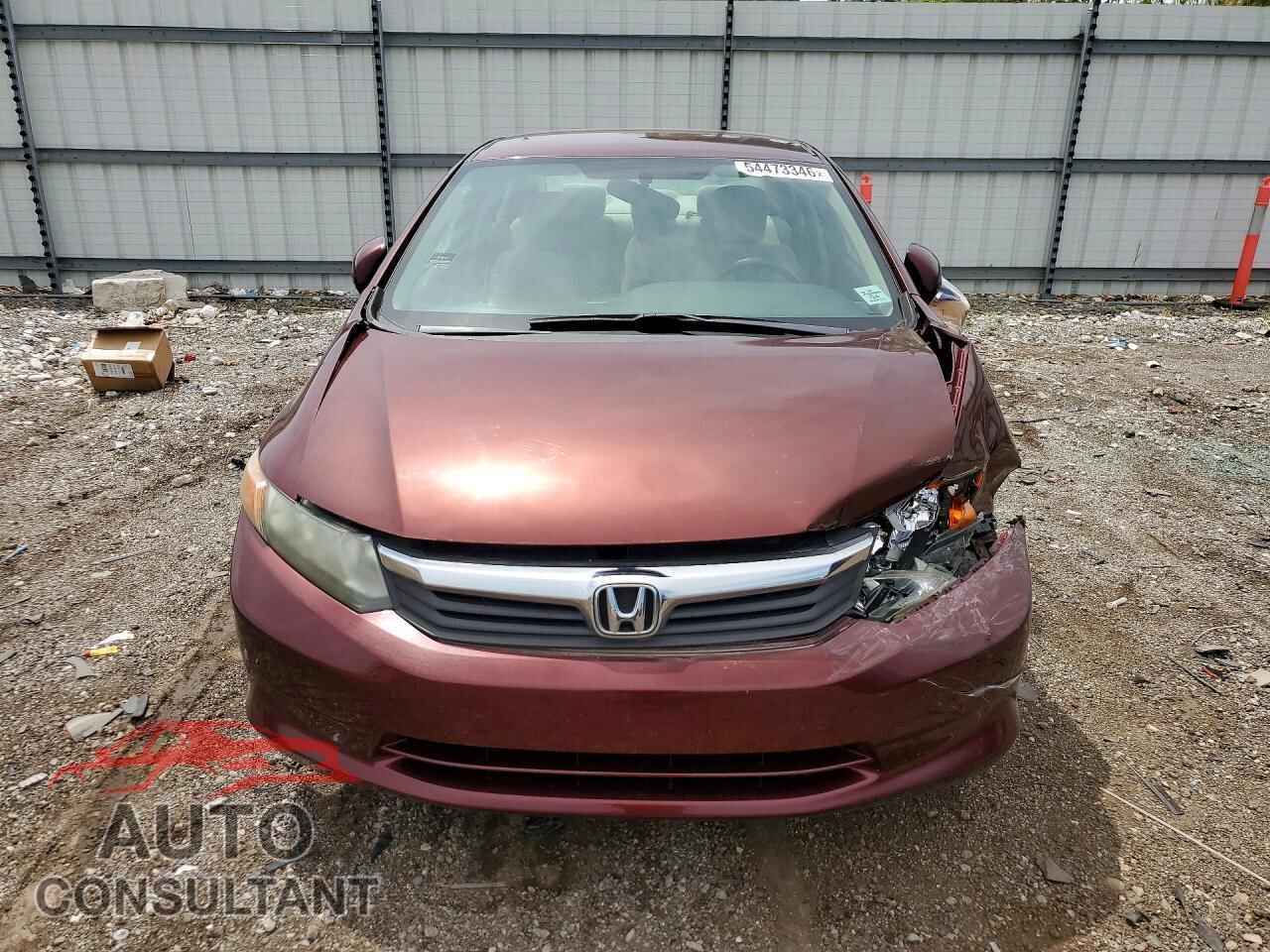 HONDA CIVIC 2012 - 19XFB2F55CE060709