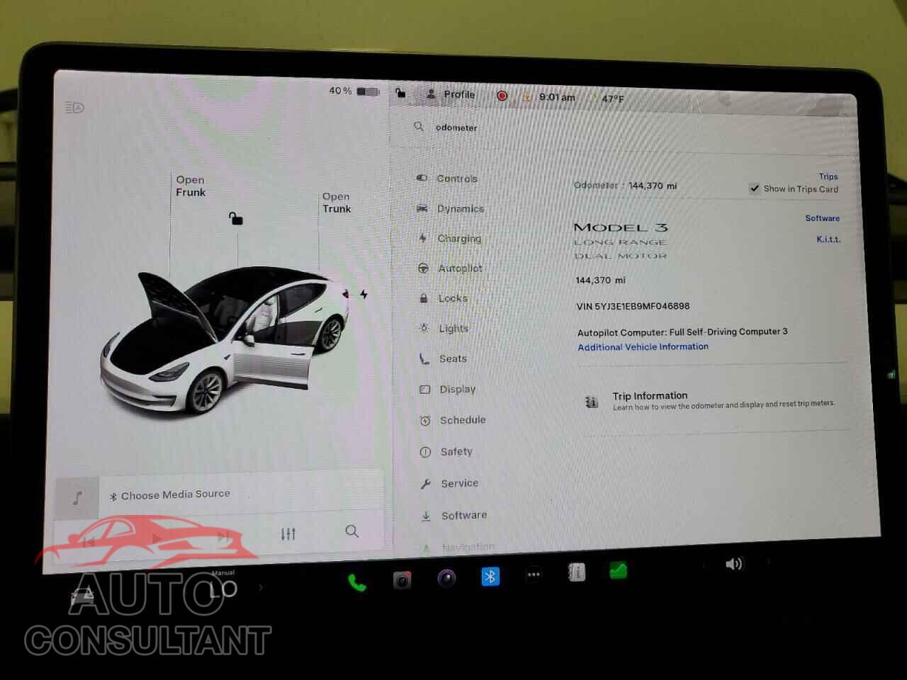 TESLA MODEL 3 2021 - 5YJ3E1EB9MF046898