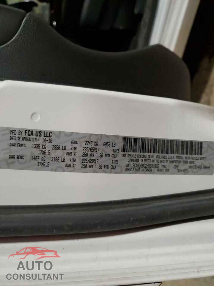 DODGE CARAVAN 2017 - 2C4RDGBG2HR601832