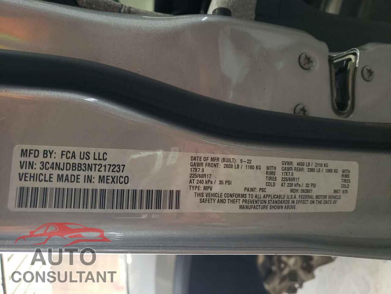 JEEP COMPASS 2022 - 3C4NJDBB3NT217237