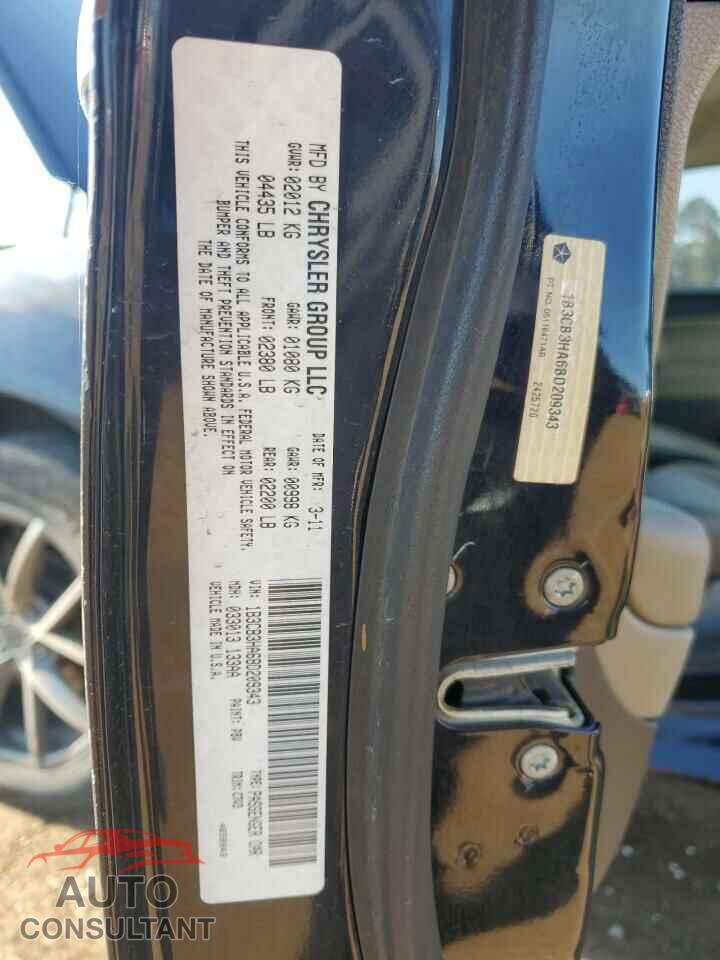 DODGE CALIBER 2011 - 1B3CB3HA6BD209343