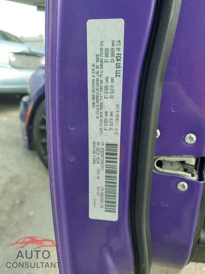 DODGE CHARGER 2019 - 2C3CDXCT1KH615711