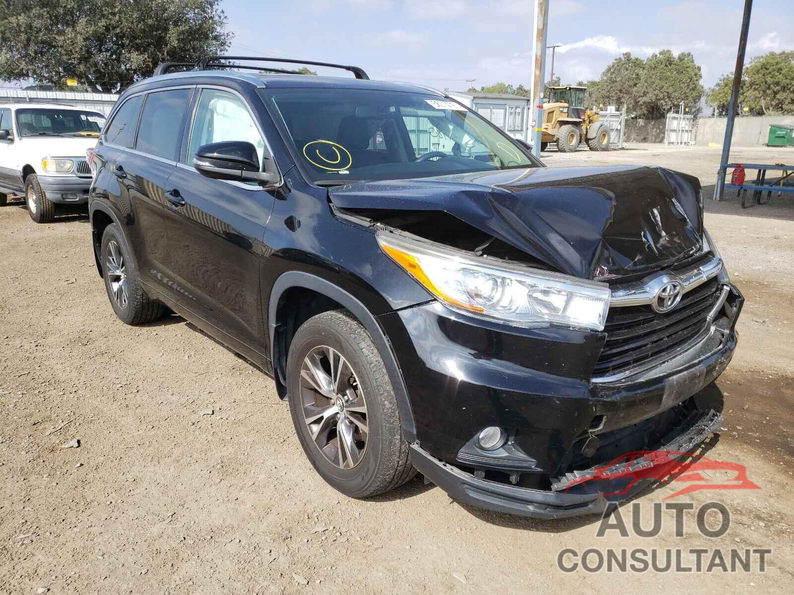 TOYOTA HIGHLANDER 2016 - 5TDJKRFH8GS326183