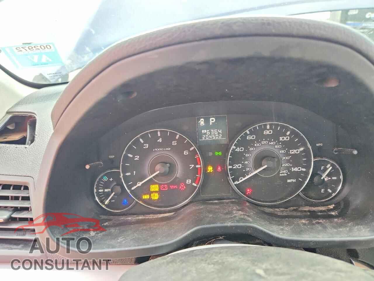 SUBARU OUTBACK 2011 - 4S4BRCCC4B3341825