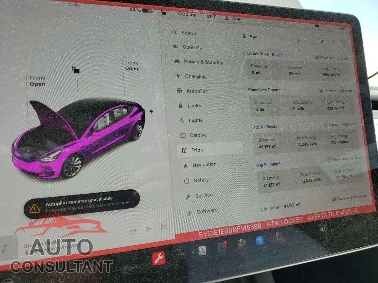 TESLA MODEL 3 2022 - 5YJ3E1EB8NF145598