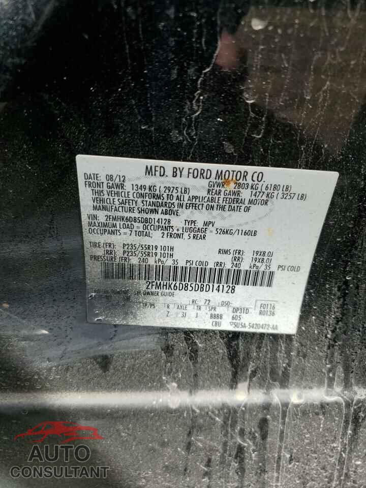 FORD FLEX 2013 - 2FMHK6D85DBD14128