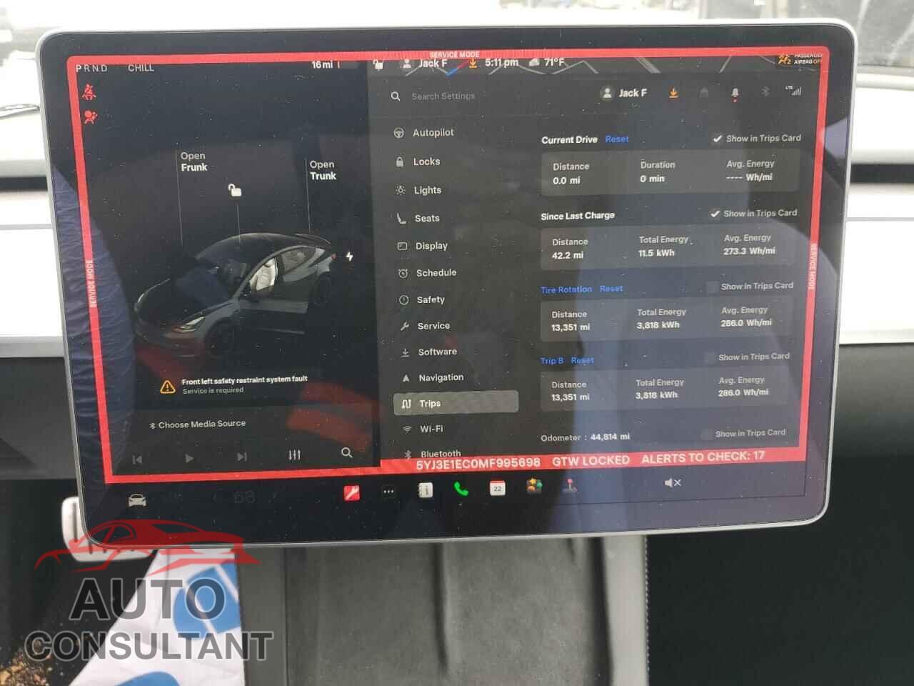 TESLA MODEL 3 2021 - 5YJ3E1EC0MF995698