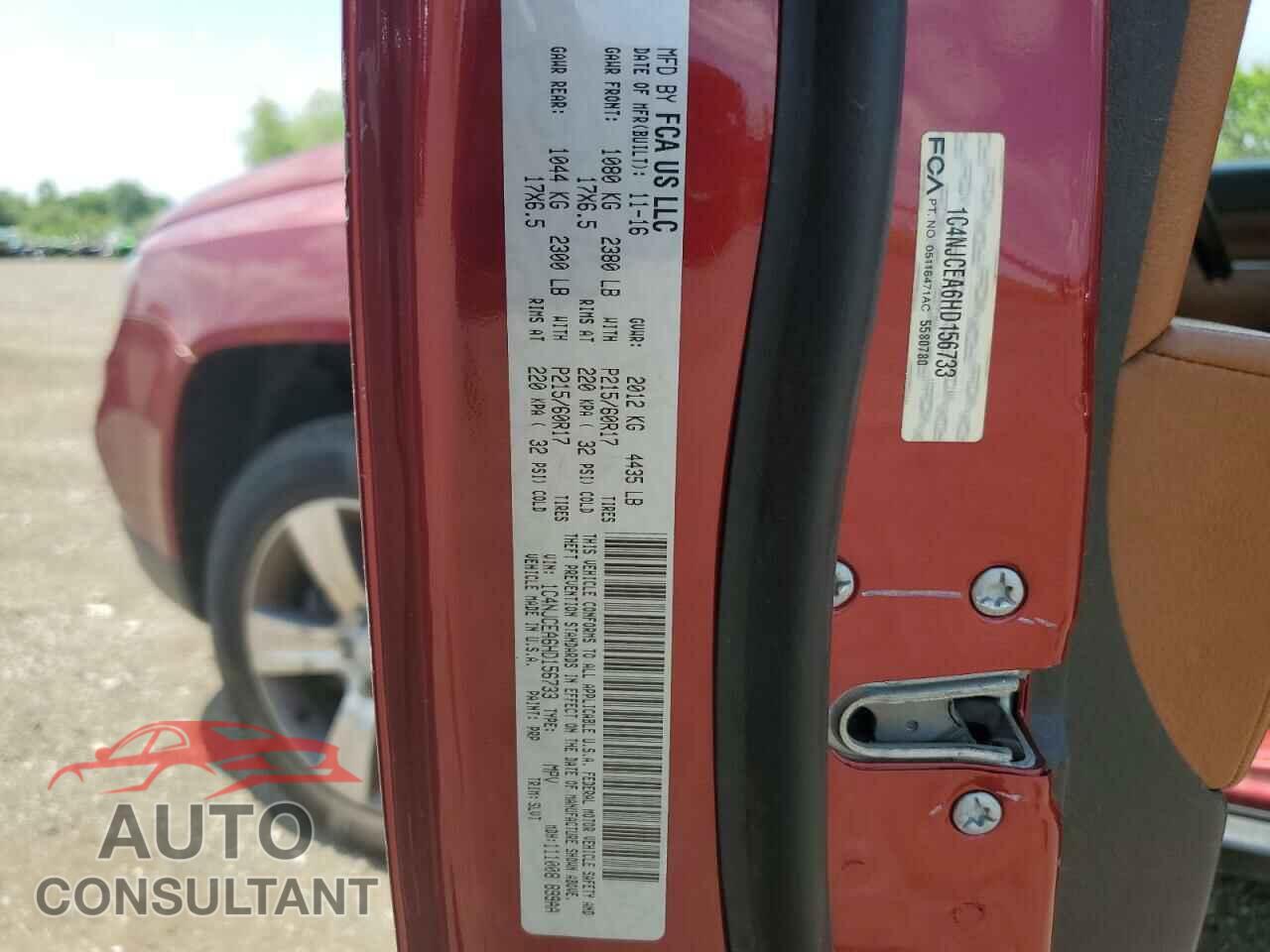 JEEP COMPASS 2017 - 1C4NJCEA6HD156733