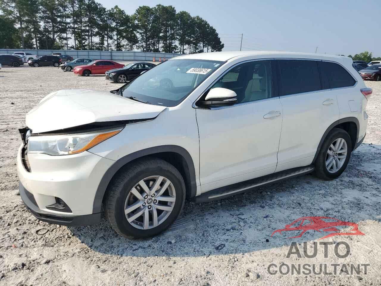 TOYOTA HIGHLANDER 2016 - 5TDZARFH1GS019962