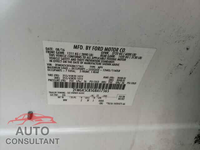 FORD FLEX 2016 - 2FMGK5C85GBA17565
