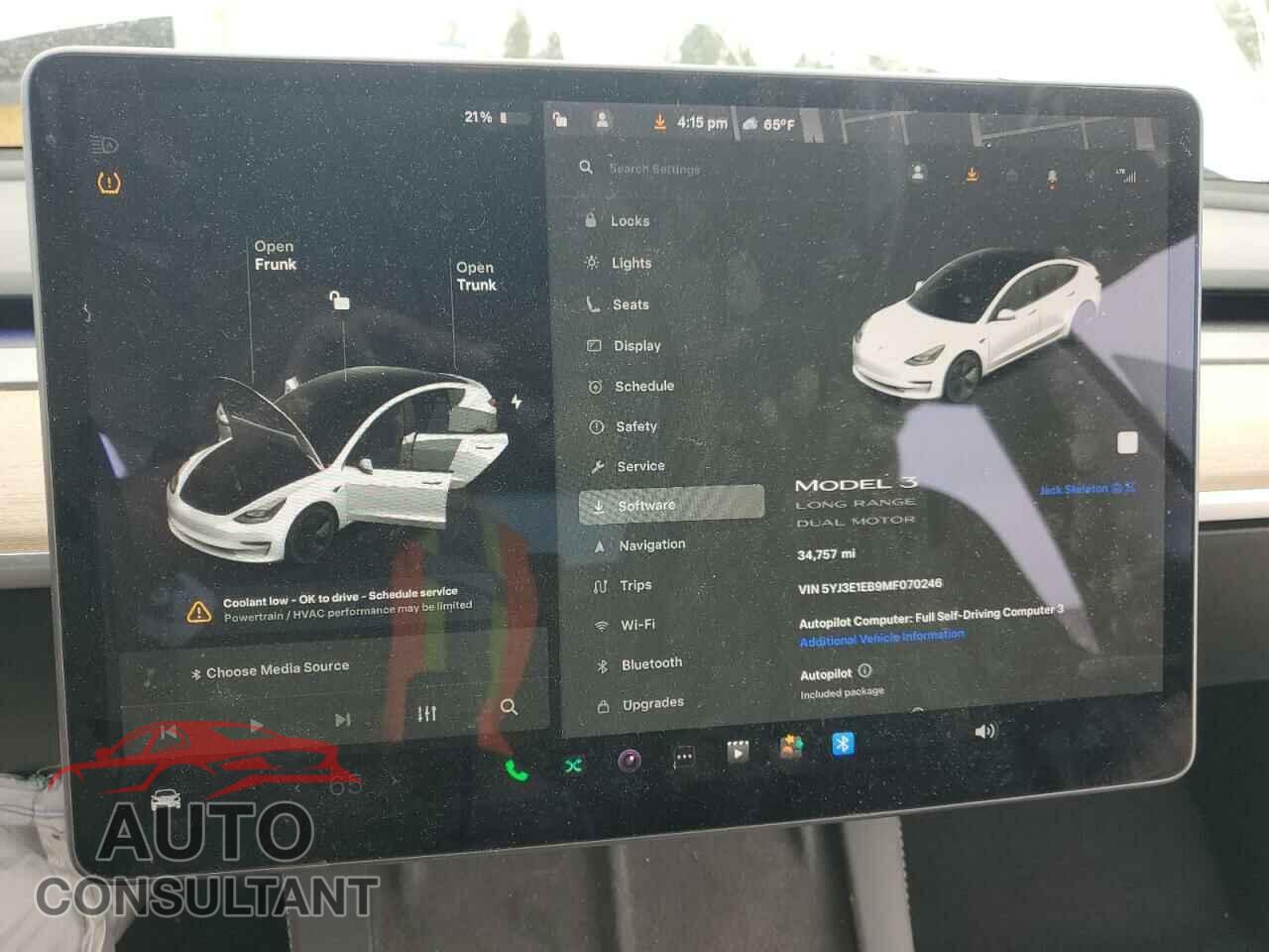 TESLA MODEL 3 2021 - 5YJ3E1EB9MF070246