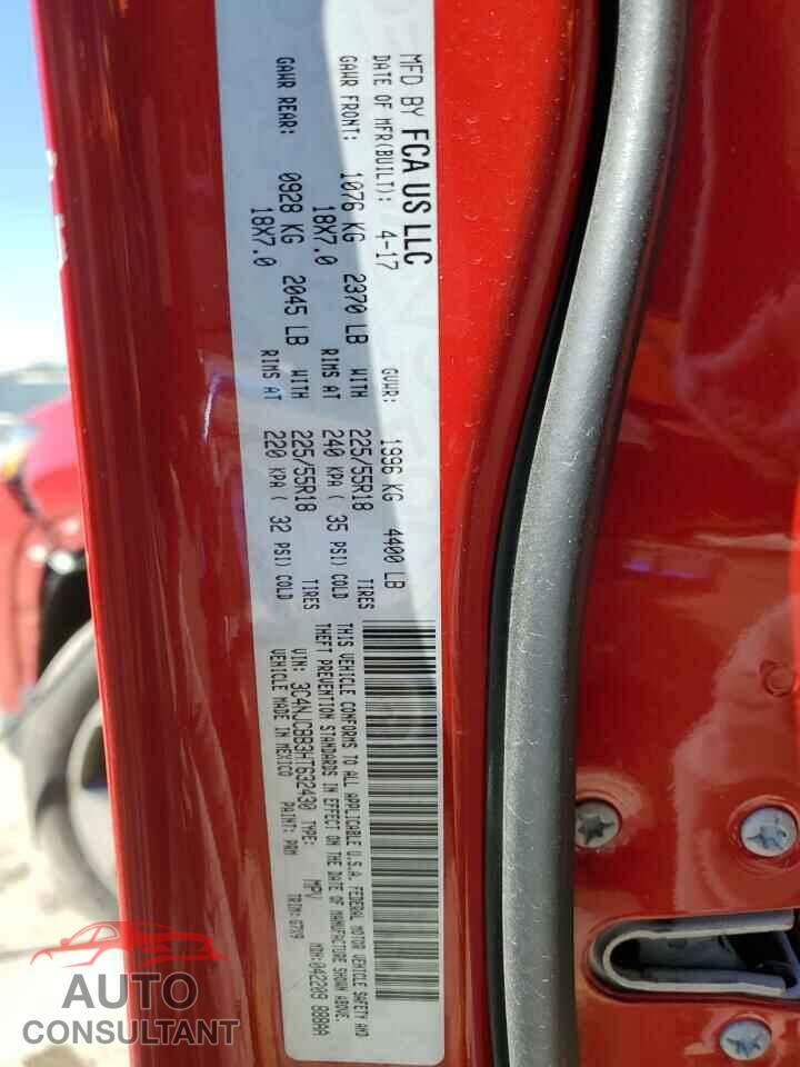 JEEP COMPASS 2017 - 3C4NJCBB3HT632430