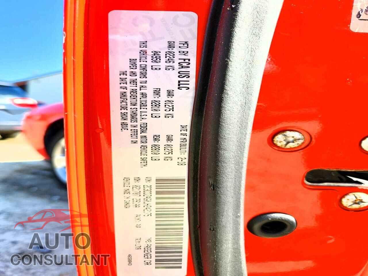 DODGE CHALLENGER 2018 - 2C3CDZAG0JH242175
