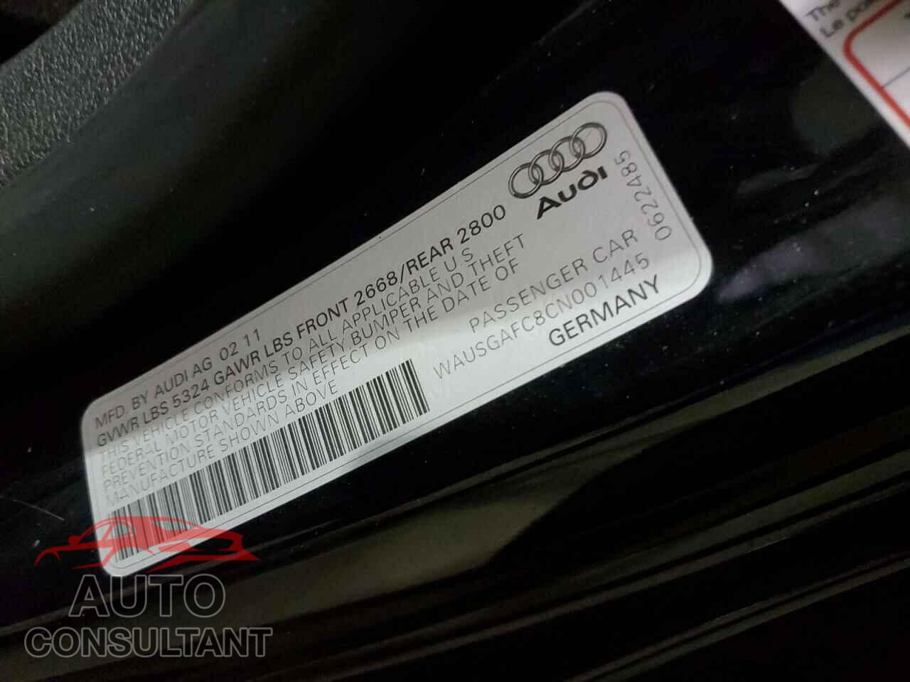 AUDI A7 2012 - WAUSGAFC8CN001445