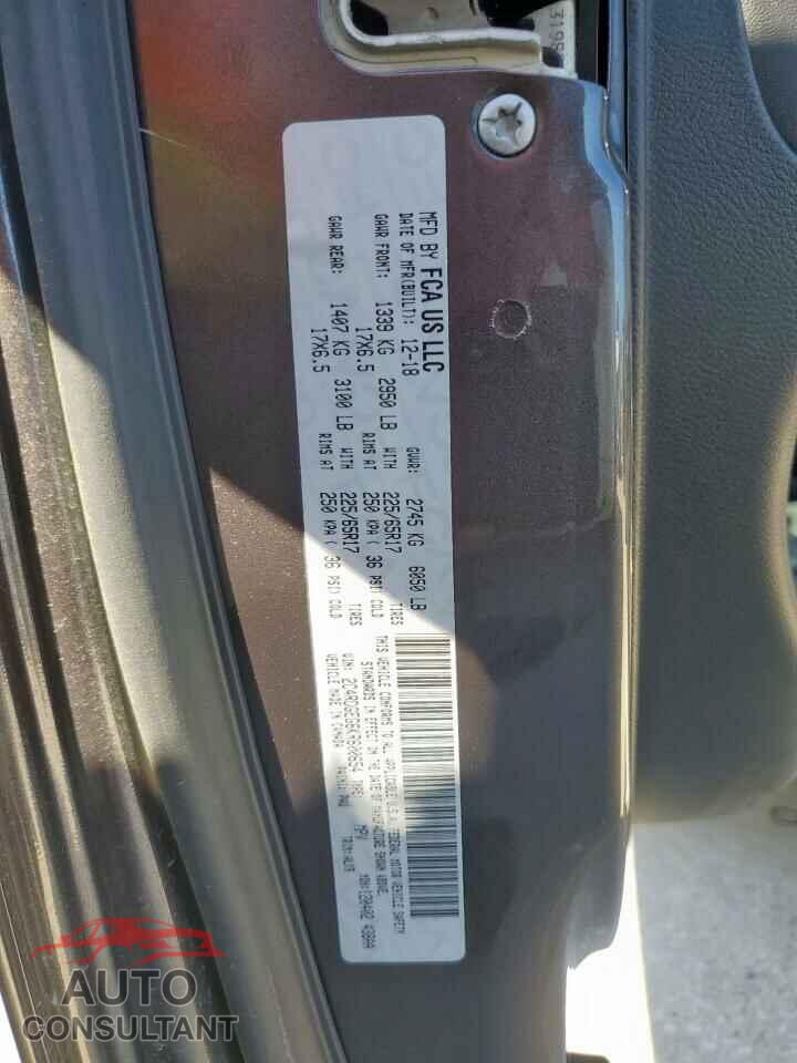 DODGE CARAVAN 2019 - 2C4RDGEG6KR600654