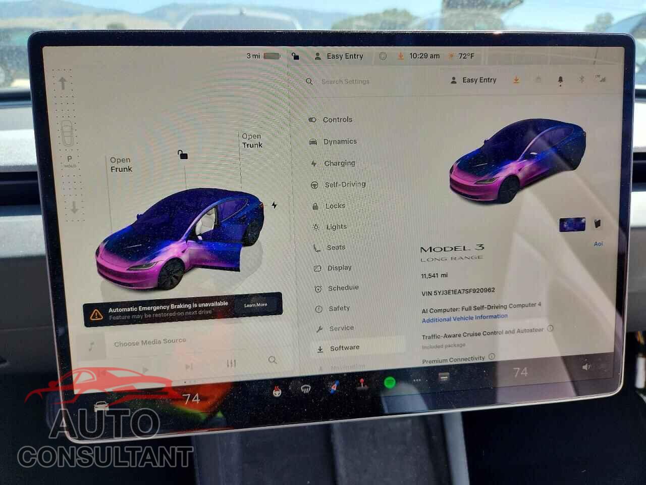TESLA MODEL 3 2025 - 5YJ3E1EA7SF920962