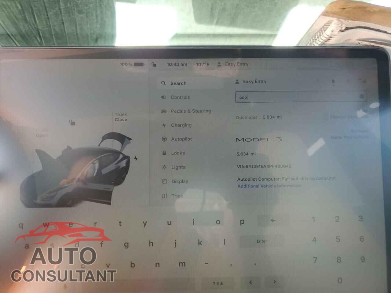 TESLA MODEL 3 2023 - 5YJ3E1EA4PF480948