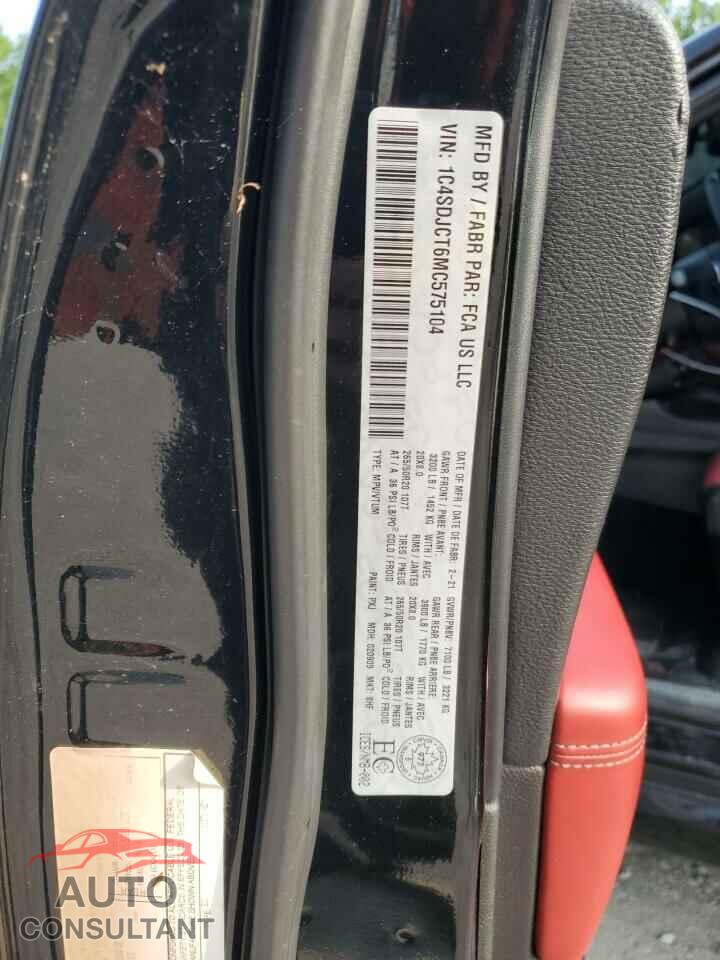 DODGE DURANGO 2021 - 1C4SDJCT6MC575104