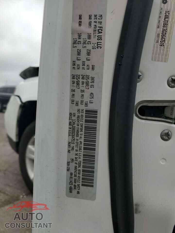 JEEP COMPASS 2016 - 1C4NJDBB3GD647519