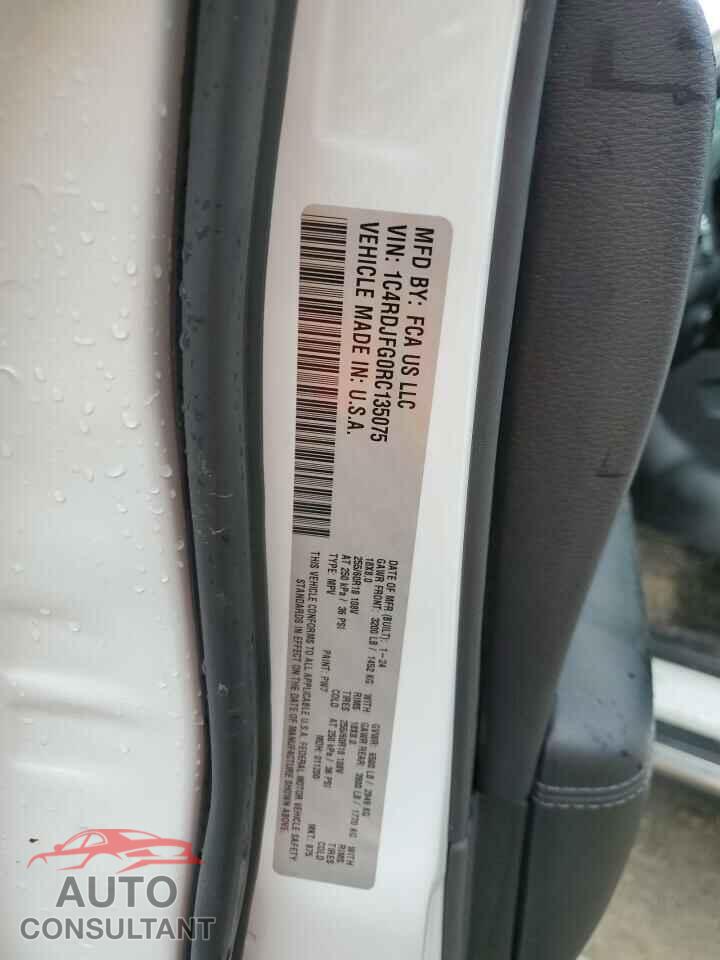 DODGE DURANGO 2024 - 1C4RDJFG0RC135075