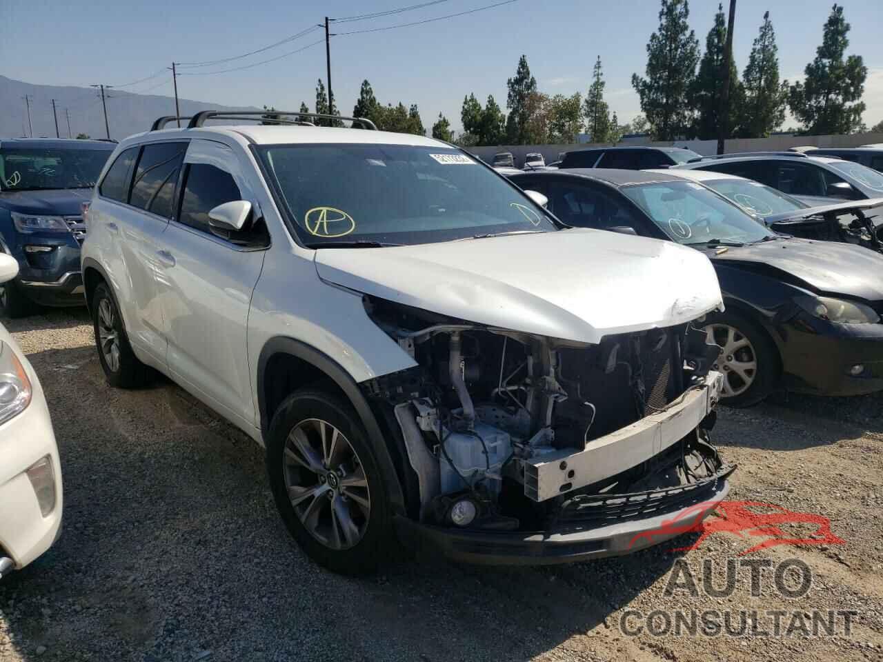TOYOTA HIGHLANDER 2016 - 5TDZKRFH3GS145446